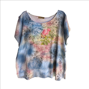 NWOT‎ XXL Stamped Blouse